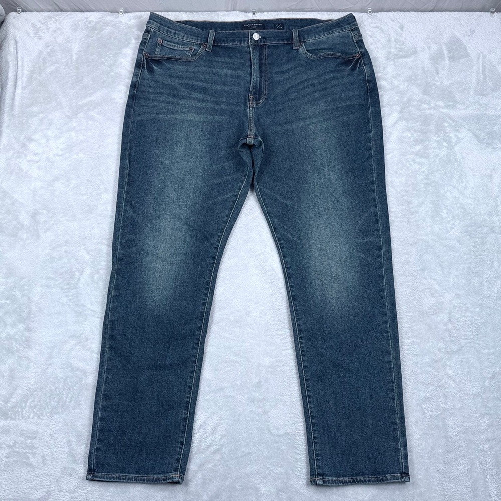 Lucky Brand 410 Athletic Slim Jeans Mens‎ 40x30 Blue Dark Wash Stretch Denim